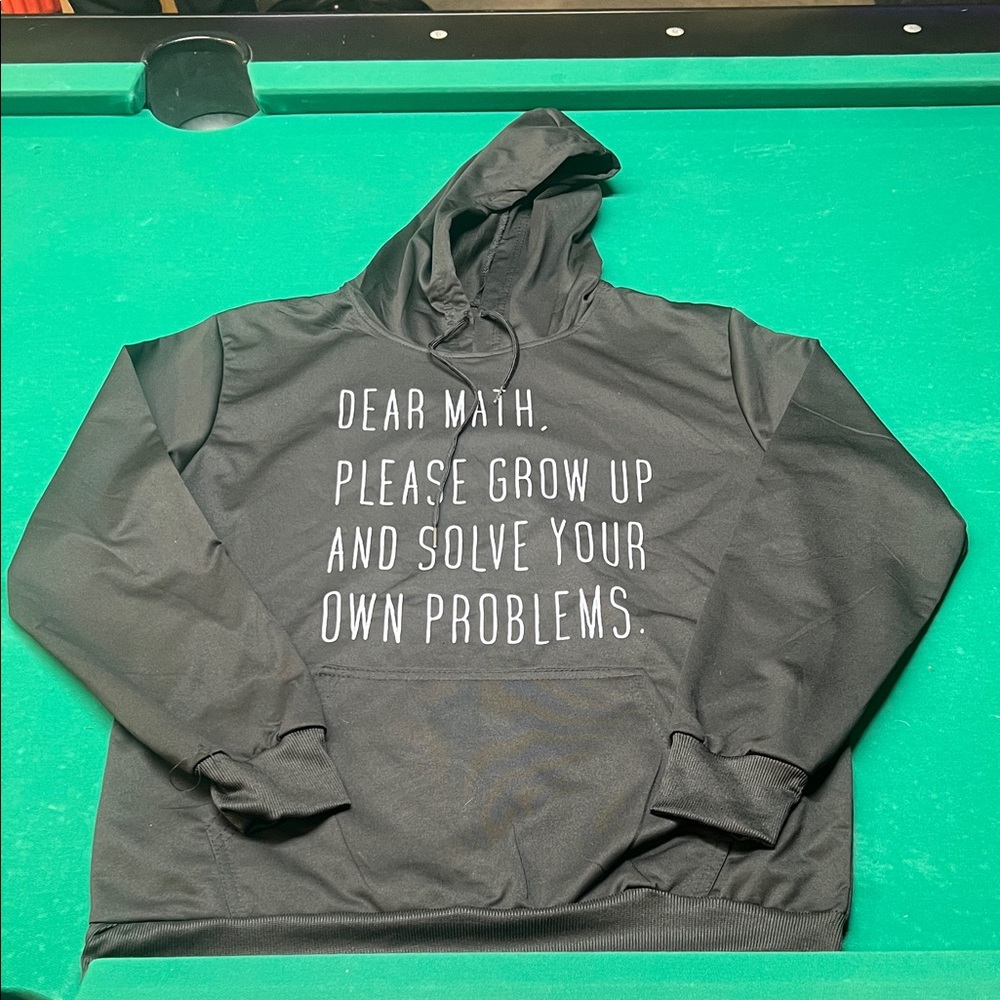 Men's Black Graphic Hoodie with Math Quote